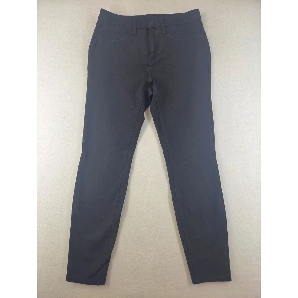 LC Lauren Conrad Womens Black Skinny Stretch Pants Size M Rayon Blend RN 73277